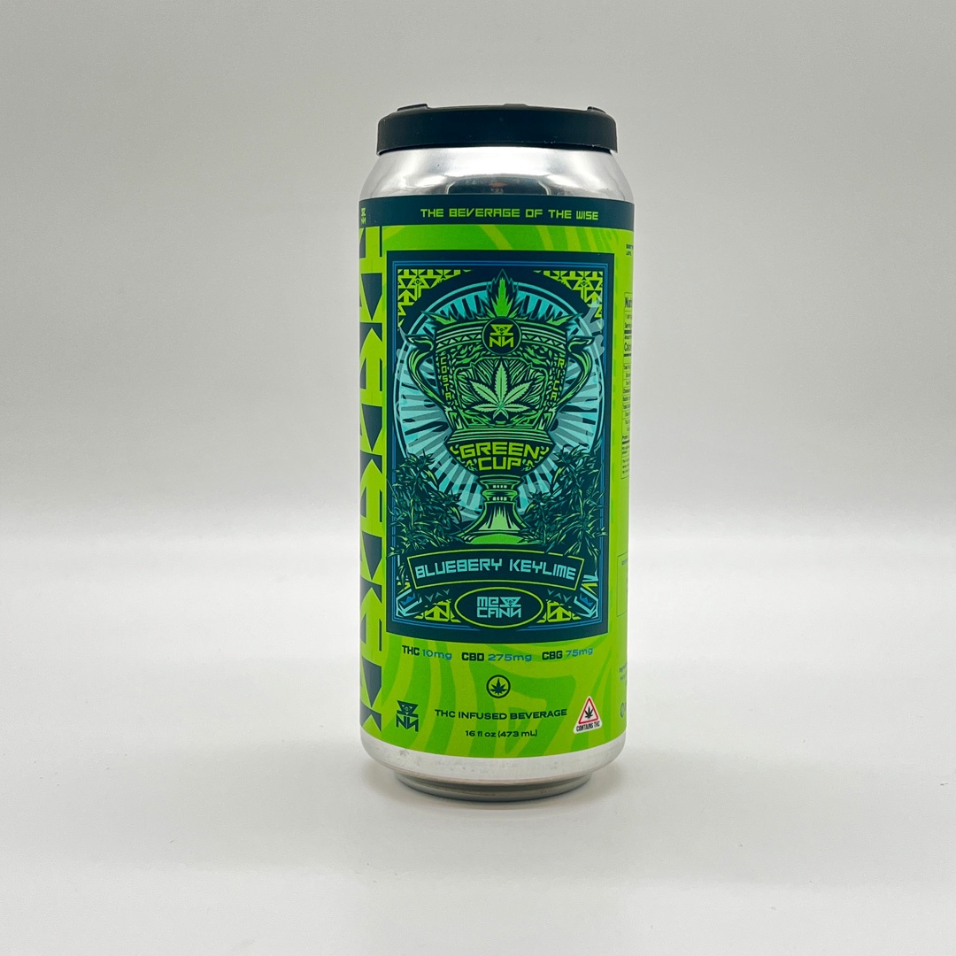 MezzCann THC:CBD:CBG High Dose Infused Beverage 10mg / Blueberry Keylime